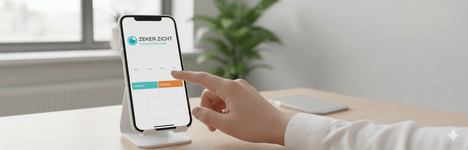 Online calendar for scheduling an appointment.