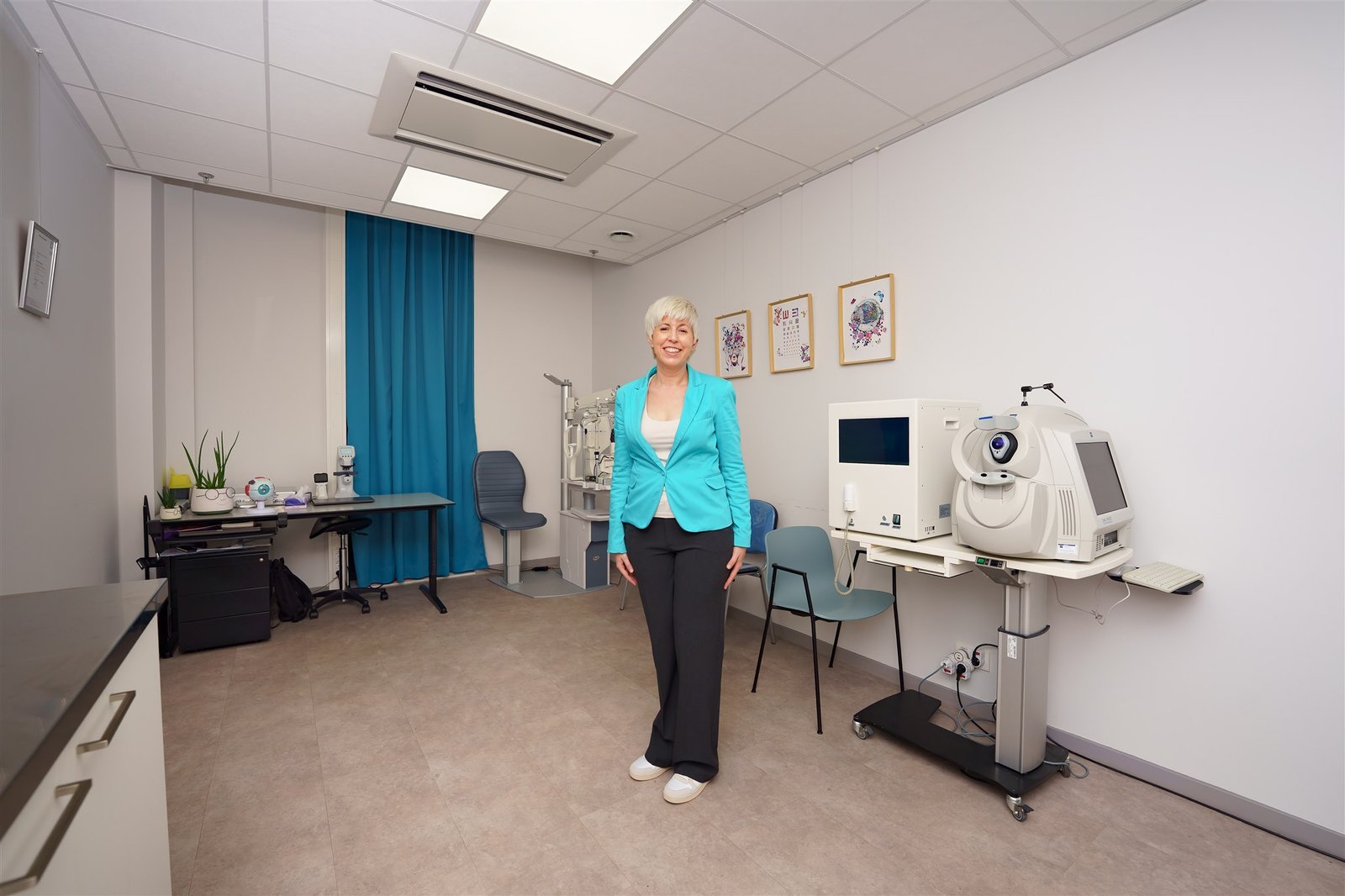 The modern practice room of Zeker Zicht in Amsterdam.